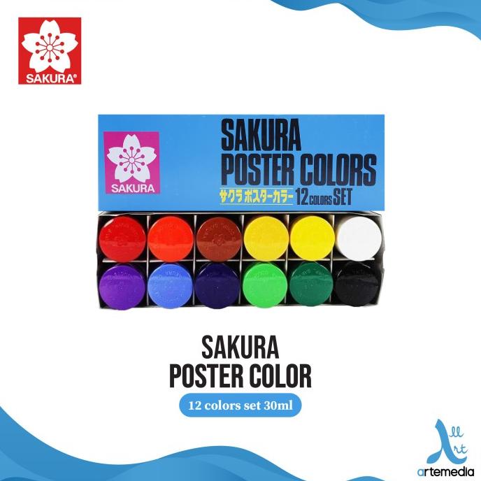 

Cat Poster Sakura 12x30ml Poster Color Set