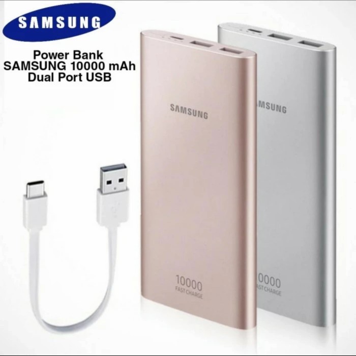 Terlaris Powerbank Samsung 10000 Mah Dual Port Usb Cable Type-C