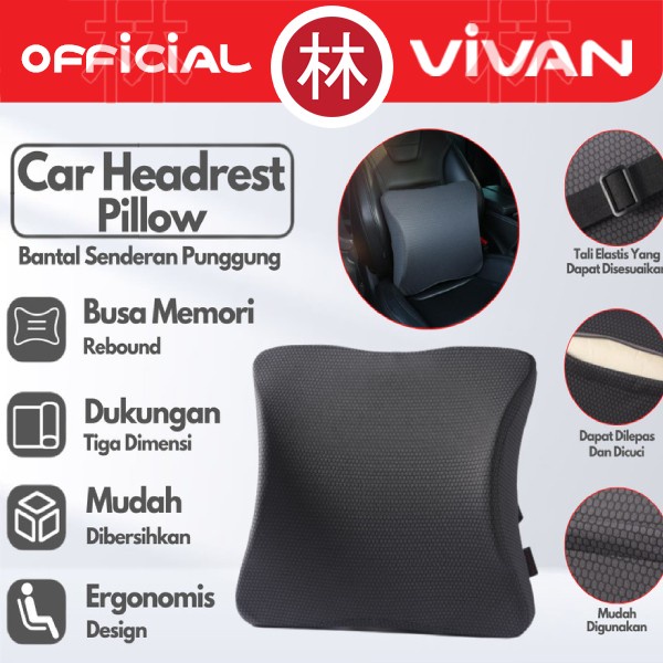 Terlaris Vivan Vcp02 Bantal Mobil Sandaran Pinggang Memory Foam Lumbar Pillow