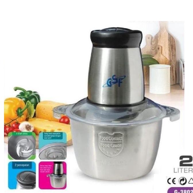 Chopper Blender Penggiling Daging Stainless GSF G-3802
