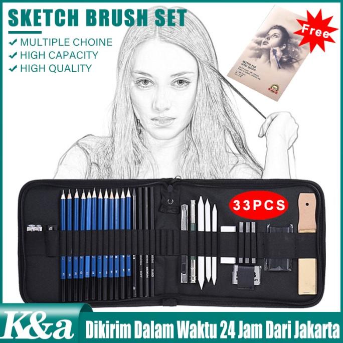 

Barang TersediaIsi 33/48 Pensil Pencil Set Drawing Kit Tools