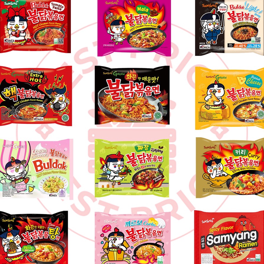 

8.8 SAMYANG - SEMUA VARIAN HOT CHICKEN BULDAK RAMEN (MIE INSTAN KOREA)