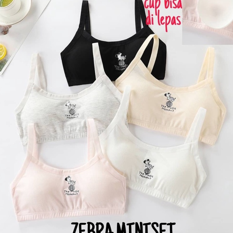 ✔️  BAJUKIDDIE ZEBRA MINISET SPORT BRA ANAK REMAJA SD SMP NOT SOREX IMPOR