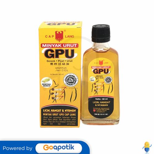 Cap Lang Minyak Urut Gpu 60 Ml