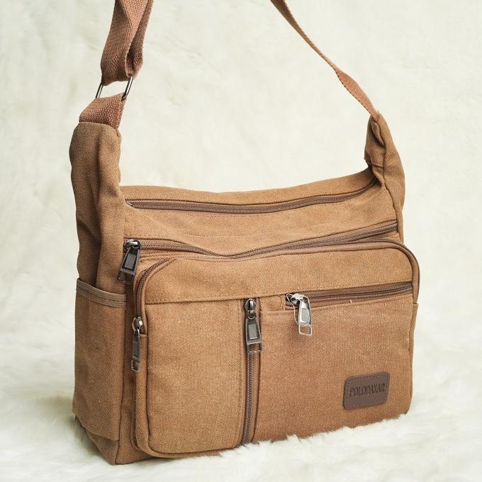 Tas Selempang Polo Dakar Kanvas Messenger Bag