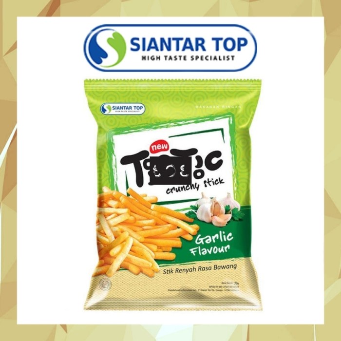 

《YC》 Siantar Top Tic Tic crunchy stick snack rasa bawang asli 22 g Terlaris