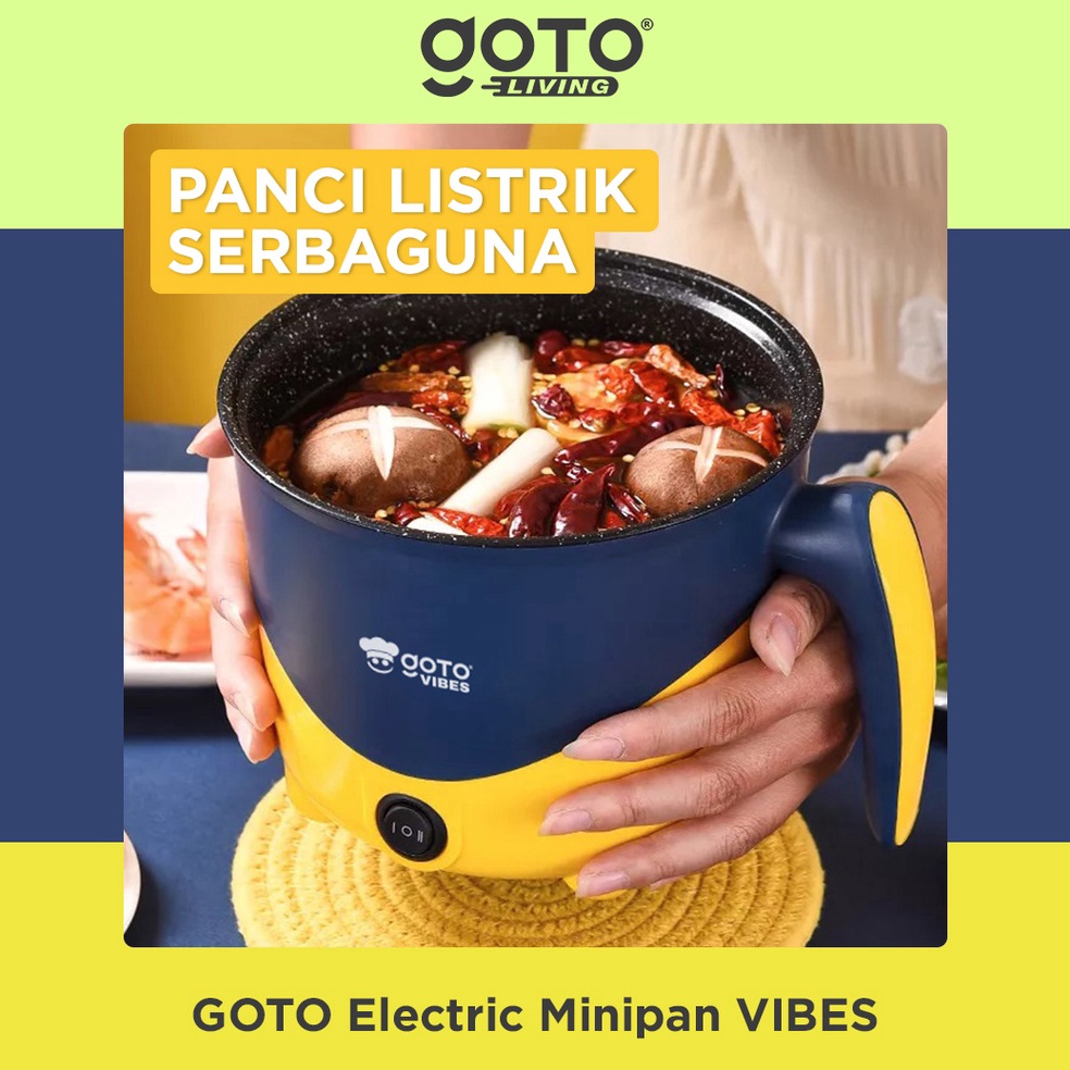 TERBARU. Goto Vibes Electric Pan Panci Listrik Elektrik Serbaguna Multifungsi