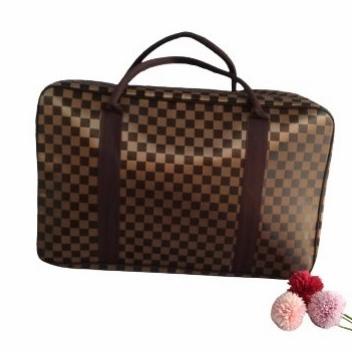 Tas Travel Jumbo Mono Kotak Coklat Koper Baju