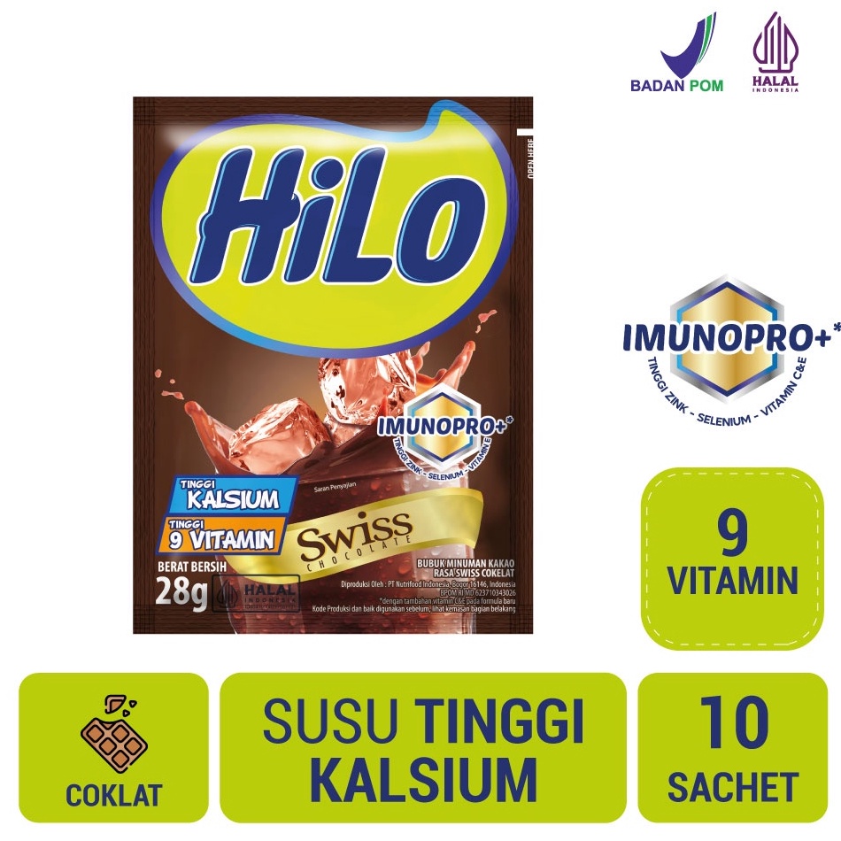 

[KODE PRODUK RWWHI8585] Hilo Swiss Chocolate 10 sachet - Minuman Cokelat