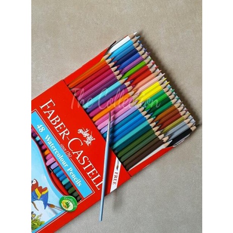

ATK95FC 48 warna Watercolour Pencil Faber Castel 114468 Pencil Cat feb