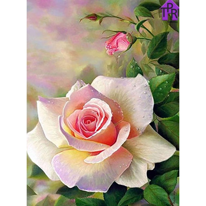 

DIY - Set Melukis / paint by number kit - FLOWER 40x50cm. part-12