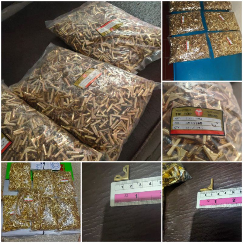 

Besi Siku Sudut Nikel Tepi Map Buku List Cover Yasin Binder Tas Tip Top Corner Protector 10Gross kuning emas