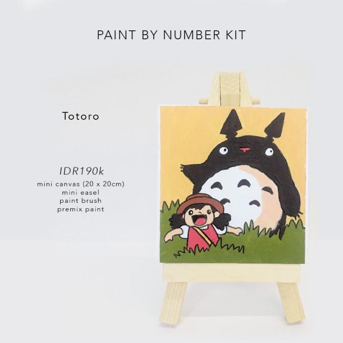 

totoro art set / paint by numbers / kids art