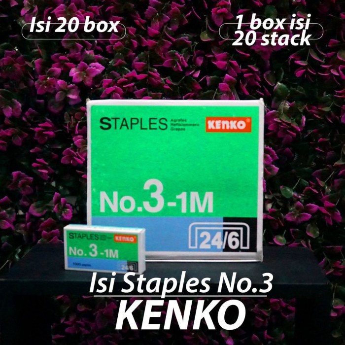 

[1 Box Besar] Isi Staples Kenko No. 3- Refill Isi Stapler Besar