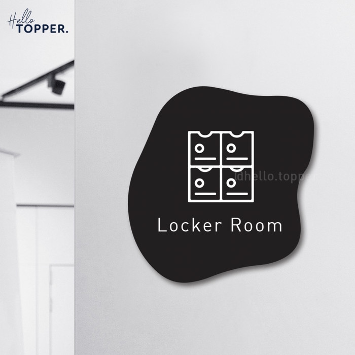 

Terlaris Rak Locker Sign Board Akrilik Print Signage Acrylic Petunjuk Nama Ruang