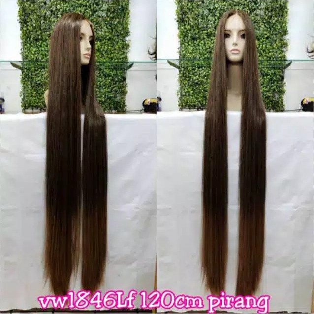 Terlaris Wig Wig Lacefront Long 120Cm Lurus Vw 1846