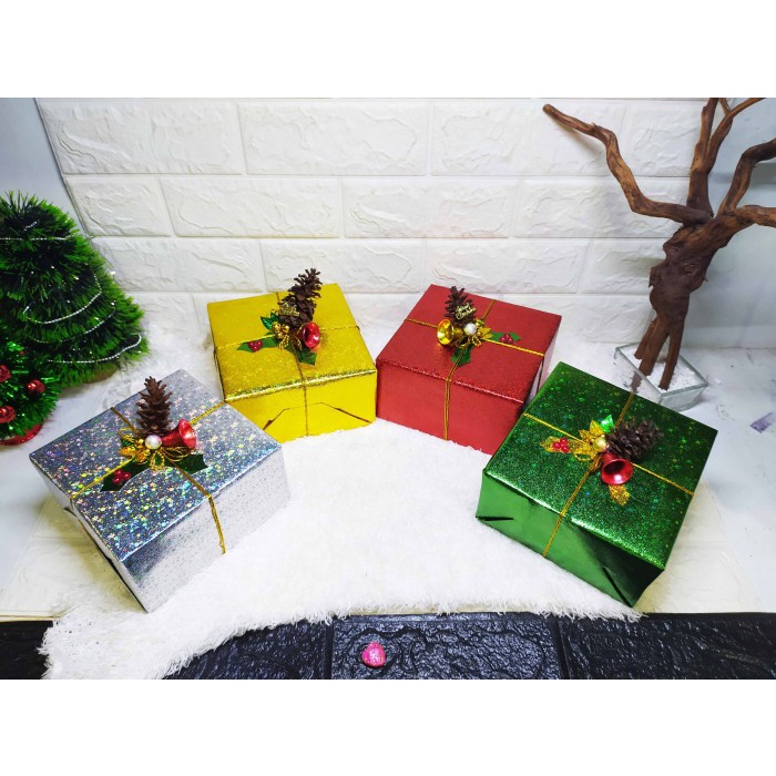 Terlaris Miniatur Kado Natal Besar - Kotak Kado Hiasan Pohon Natal