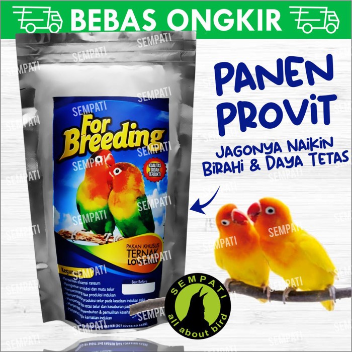 Terlaris For Breeding Lovebird Pakan Khusus Ternak Burung Lovebird