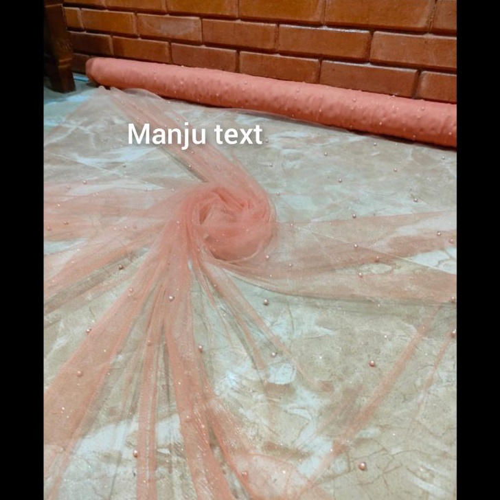 Grosir➘ Sik0P Kain tile polos mutiara gliter F44 ❆Murah