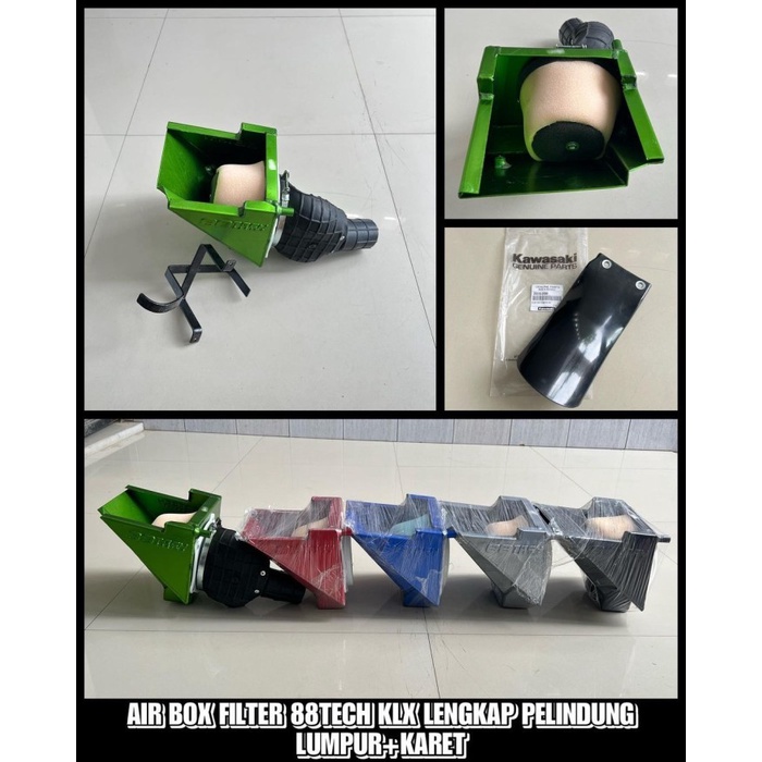 BIG BOX AIR FILTER BORE UP BOX FILTER KLX BOREUP