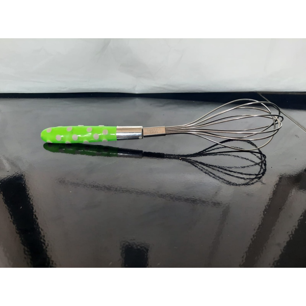 

Kocokan telur manual wishk stainless motif polkadot