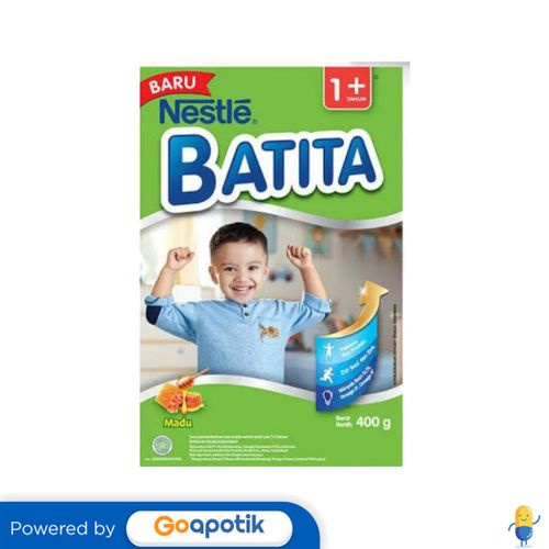 

Nestle Batita 1+ Usia 1-3 Tahun Rasa Madu 400 Gram Dus