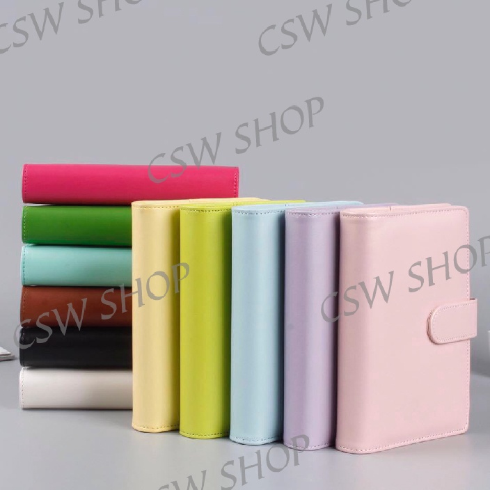 

乂 MM 4688 Macaron PU Leather Notebook Binder A5 Album Binder 6 Lubang ✨11.11✨ ⓰
