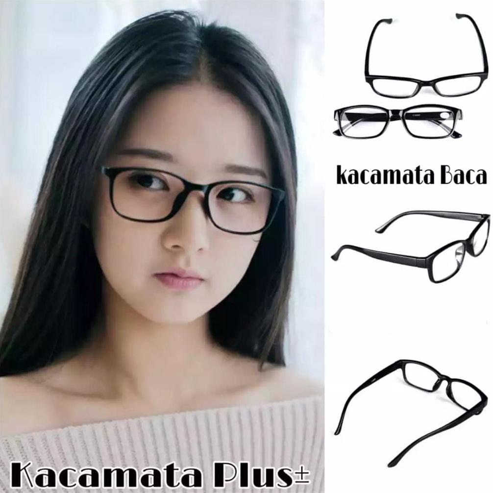 Promo Kacamata Plus / Frame+Lensa Plus +100 +150 +200 +250 +300 Wxy