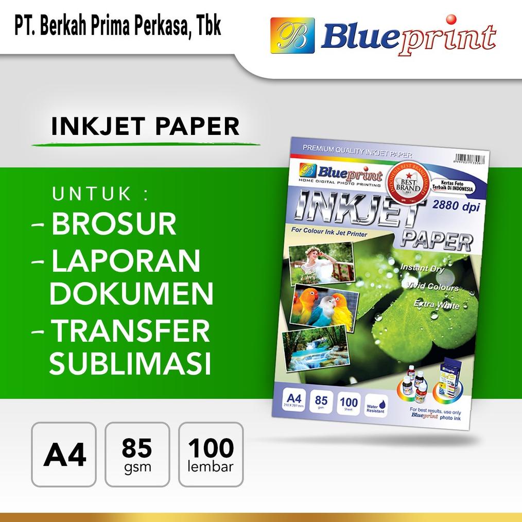 

Kertas Inkjet , Inkjet Paper BLUEPRINT 85 gsm A4