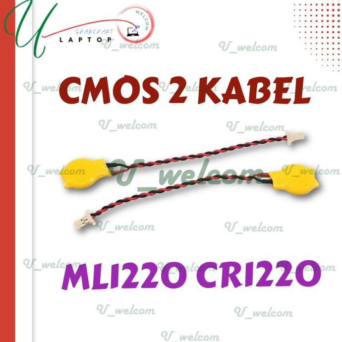 Battery CMOS ML1220 Baterai ML 1220 kabel Rechargeable 3V