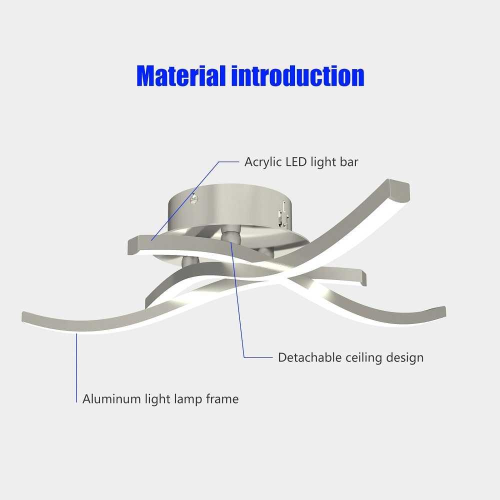 FCMILA Lampu Plafon LED Modern Fork Ceiling Light 24W Cool White - M234