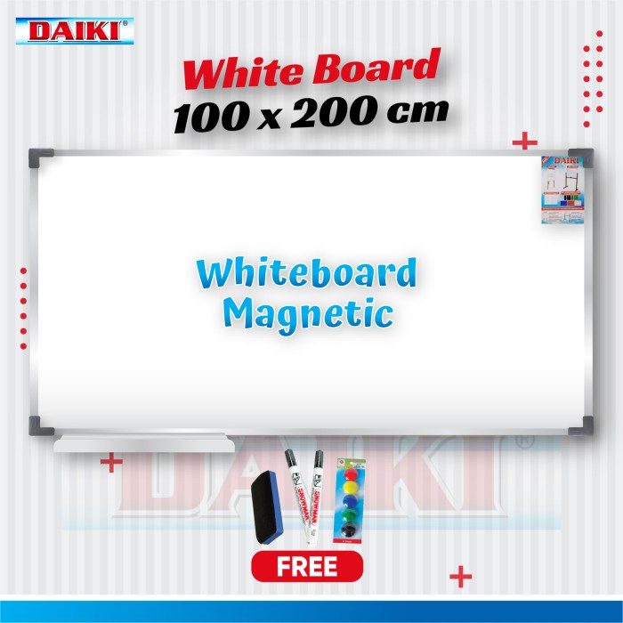 

Terlaris Whiteboard Daiki Magnetic Uk 100X200 Cm