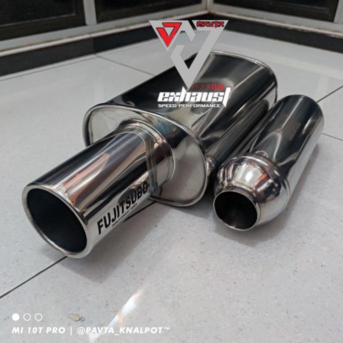 Knalpot Mobil Fujitsubo Plus Resonator Original Pavta Bass Bulat