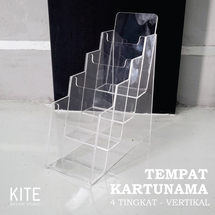 

Terlaris Tempat Display Kartu Nama Akrilik 4 Tingkat Vertikal