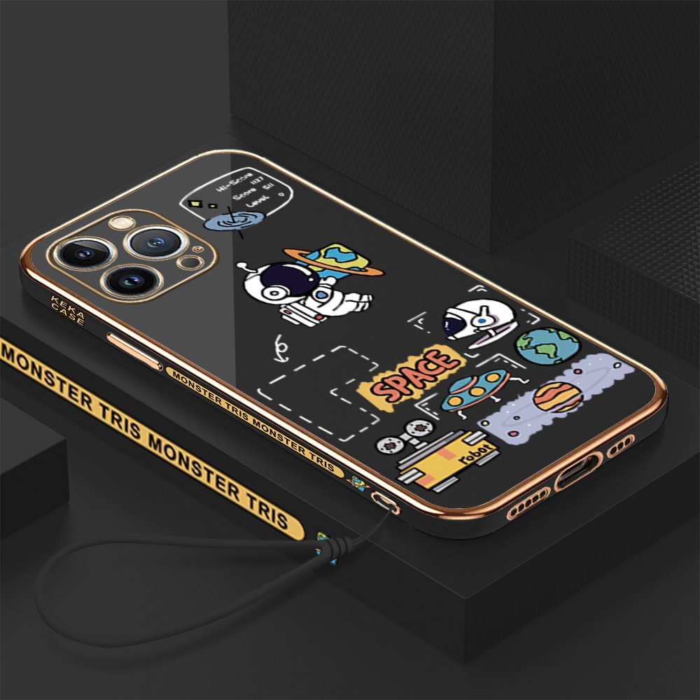 [Pengiriman lokal] Vivo v11 v20 v20se v21 v23e y75 4G v11i v25 5G v15 Pro pola NASA lucu  Casing Pon