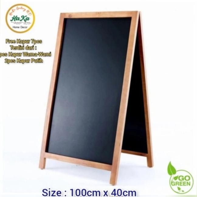 

papan tulis kapur cafe 2 sisi tinggi 100cm ---NEW---