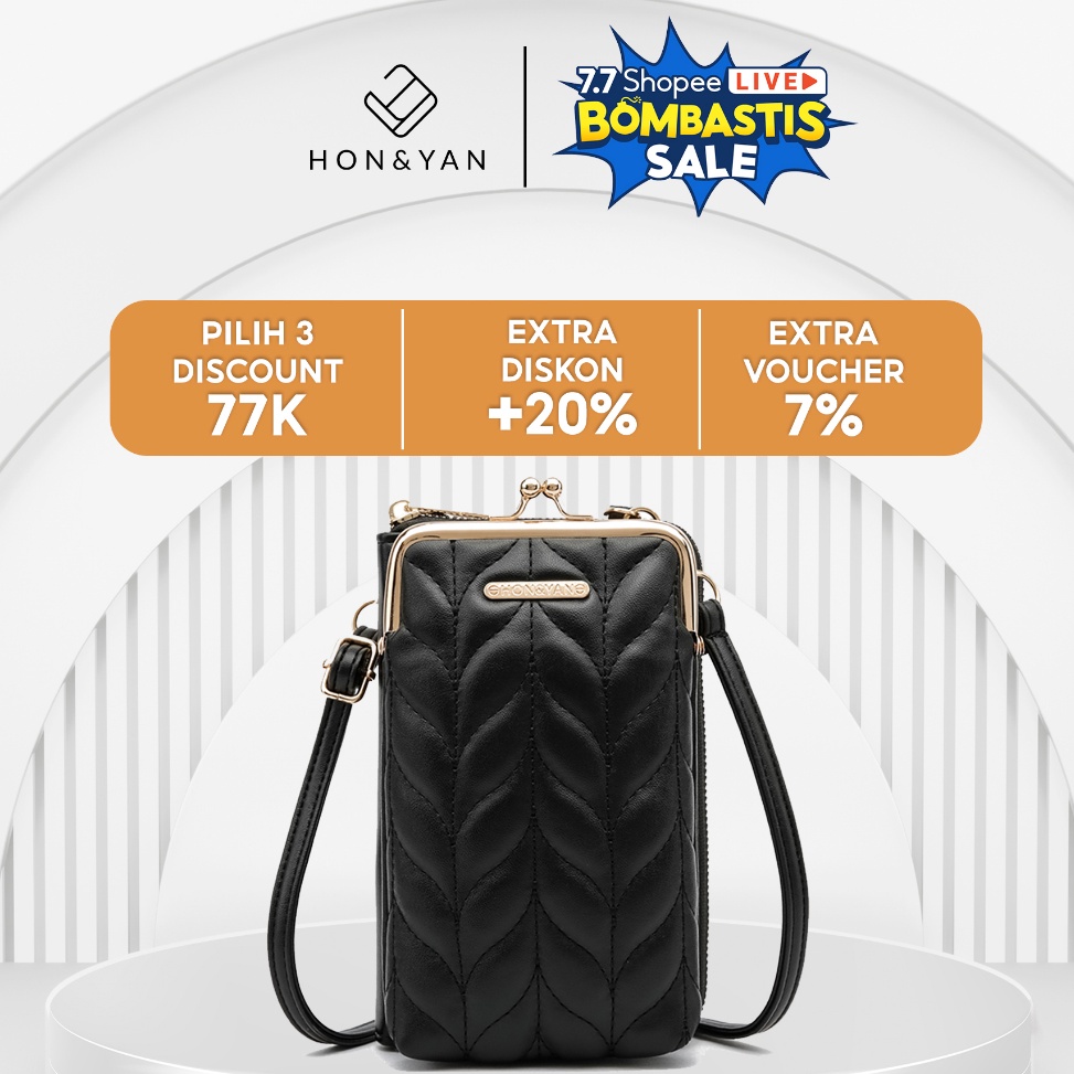 TERBARU|| [HONYAN] Tas Selempang HP Wanita Import Slingbag Bahu Shoulder Bag Kekinian Original Brand