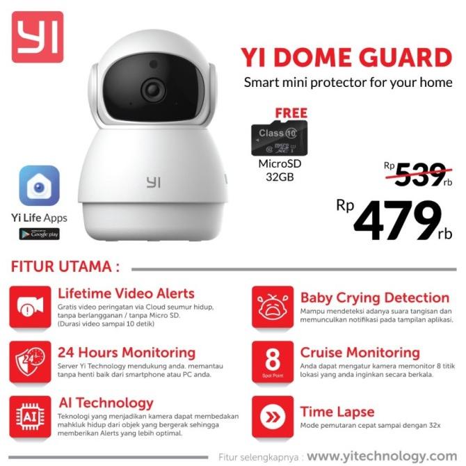CCTV Camera Wireless CCTV Wifi Yi Dome Guard Yidome Guard 1080p