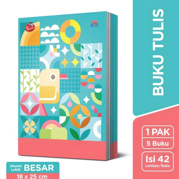 

Buku Tulis Sinar Dunia Sidu Maxi Isi 42 lembar Per Pack Isi 5 Pcs