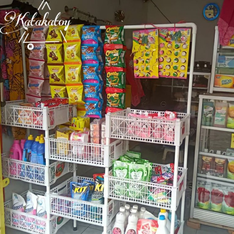 SALE. RAK DAGANGAN Rak Warung Rak Susun Keranjang Susun Rak Chiki Rak Snack Rak Jajanan