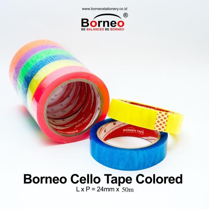 

ISOLASI KECIL / CELLO TAPE BORNEO COLORED 24MMX50MM / PCS