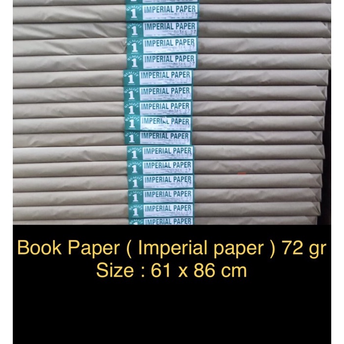 

Terlaris Book Paper 72 Gr , Size 61 X 86 Cm