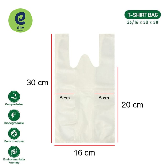 

Terlaris Kantong Plastik Singkong Polos (Small) / Cassava Bag Biodegradable
