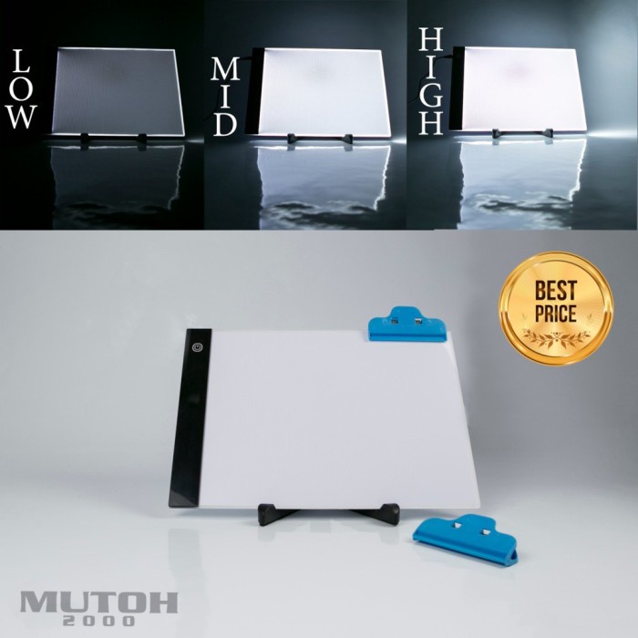 

Terlaris Led Drawing Tracing Board A4 (Dimmer Sistem) Meja Gambar Jiplak A4