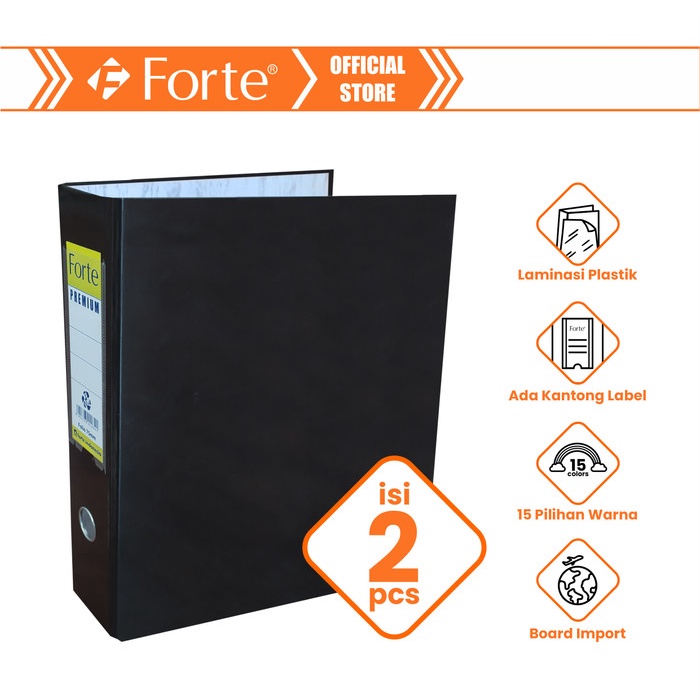 

Terlaris [Forte] [2Pcs] Ordner Enduro+ Premium Folio F4 75Mm - Hitam