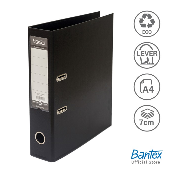 

Terlaris Bantex Lever Arch File Ordner Plastic A4 7Cm Black #1450 10