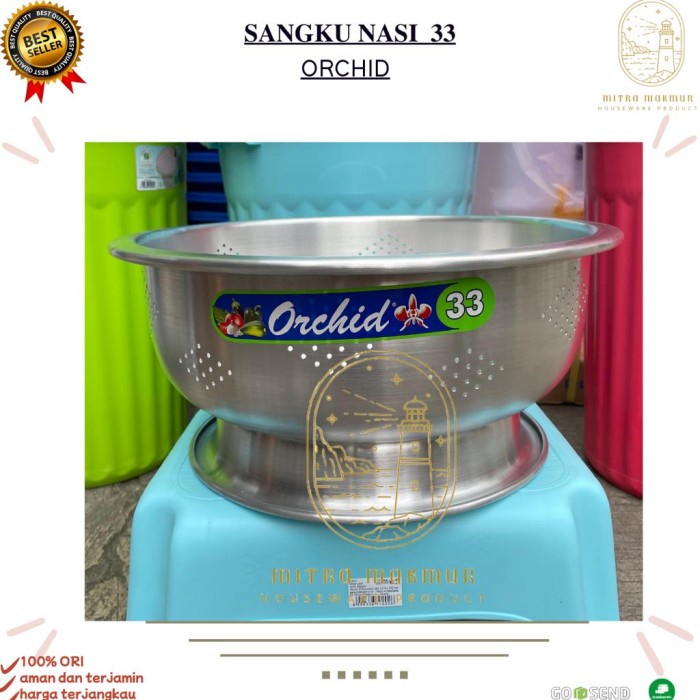 Terlaris New Sangku Nasi 33-40-45 Orchid / Tempat Nasi Prasmanan / Wadah Nasi