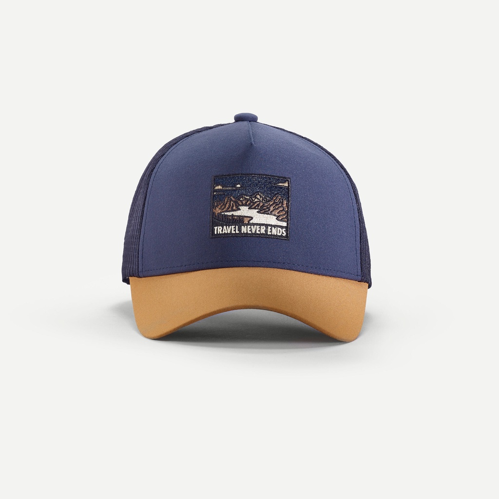 DECATHLON FORCLAZ TOPI TRUCKER TRAVEL 500 BIRU GELAP - 8788360