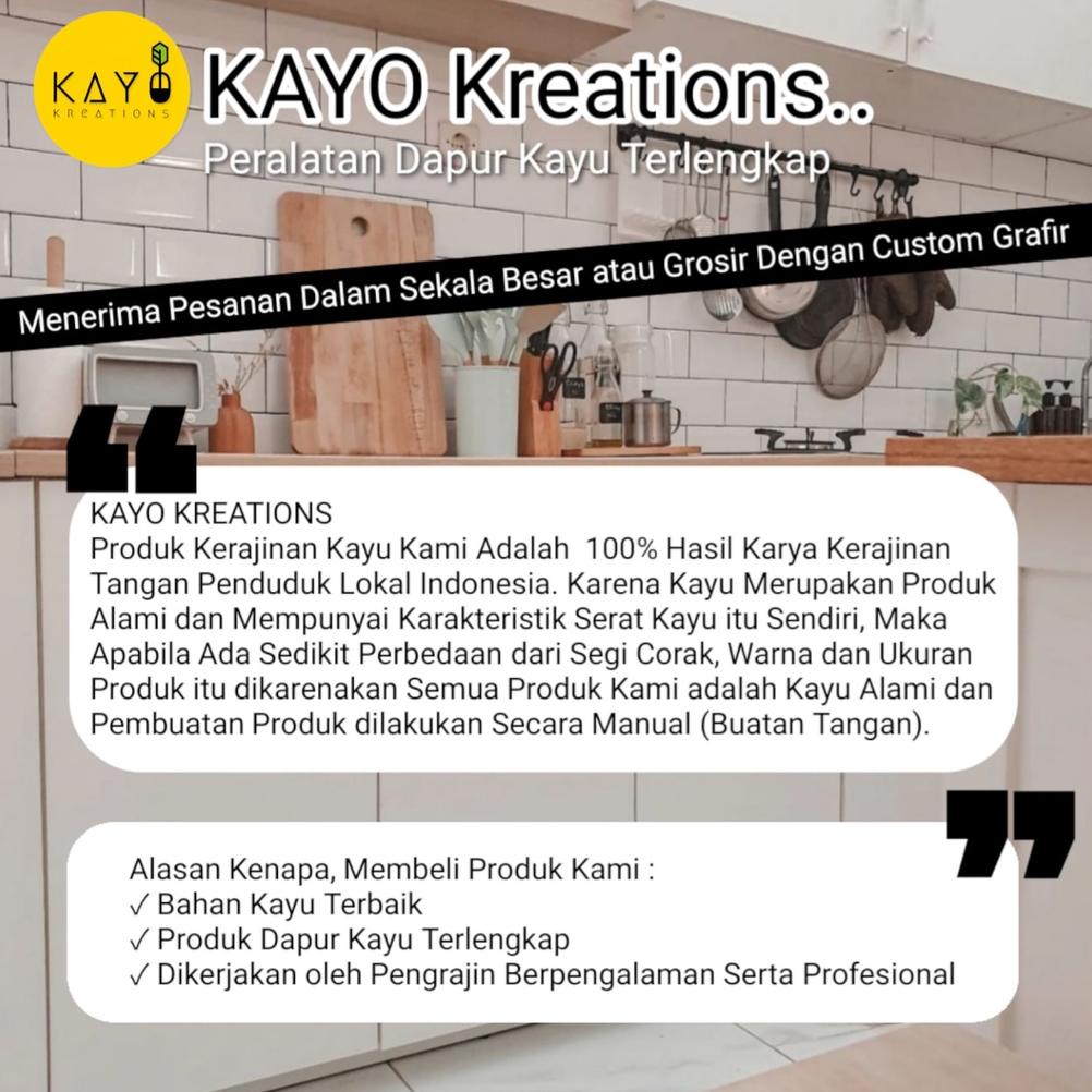 Solet Kayu Mahoni Size 30Cm X 5Cm - Peralatan Dapur Kayu