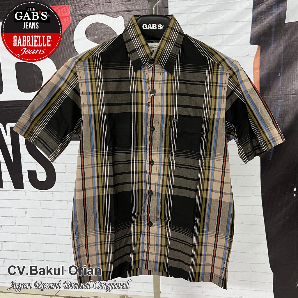Kemeja Pria Gab's Gabrielle GBL Original Size S Reguler - HV11607FS-S